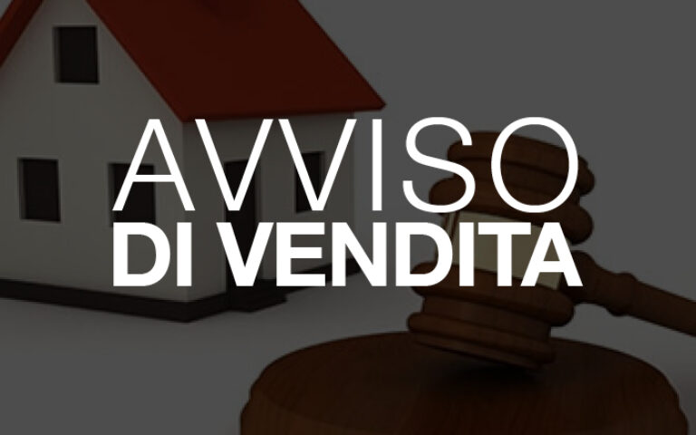 AVVISO DI VENDITA PROT. N. 9126 DEL 22/07/2024